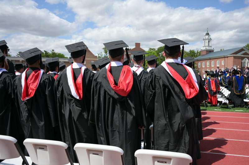 a group of people in graduation gowns
