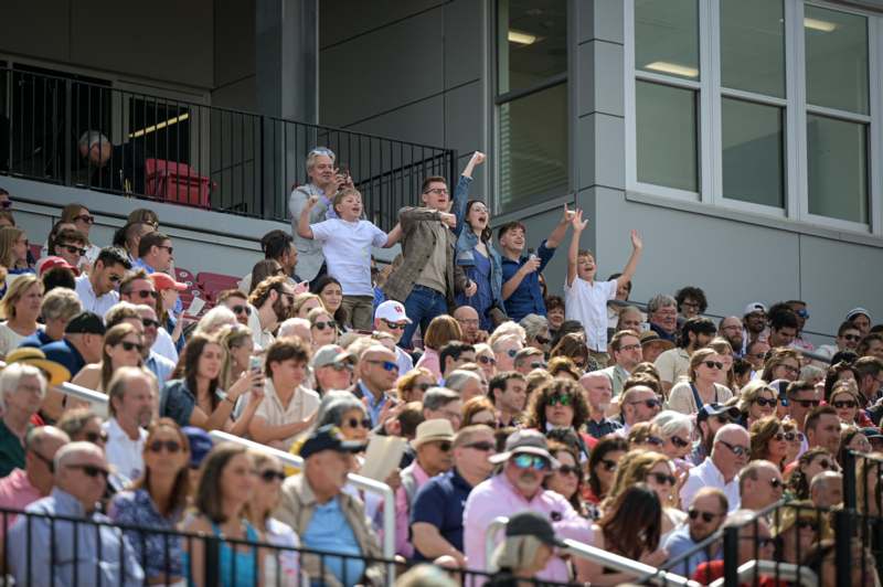 a crowd of people in a stadium