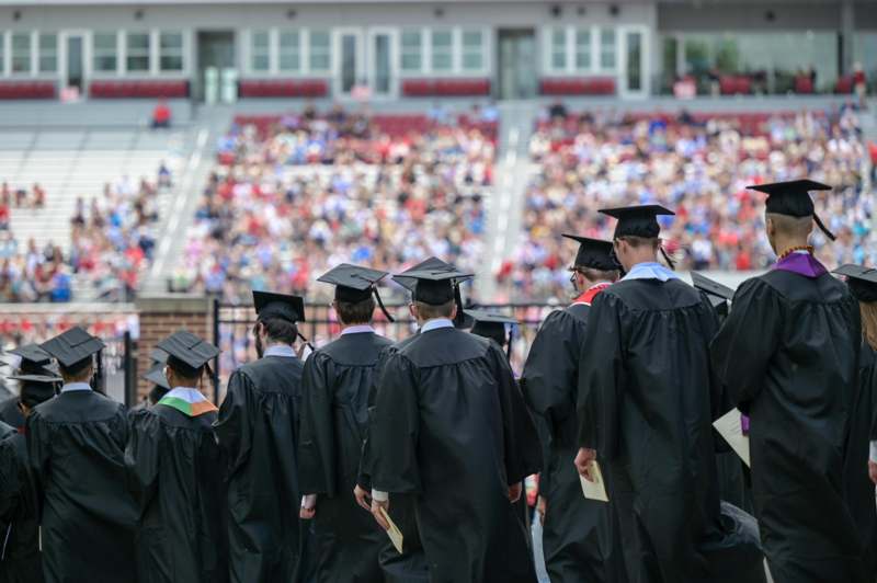 a group of graduates in black gowns and caps