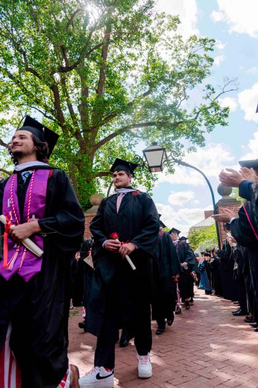 a group of people in graduation gowns