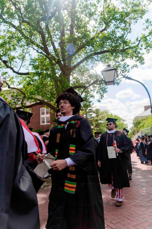 a group of people in graduation gowns