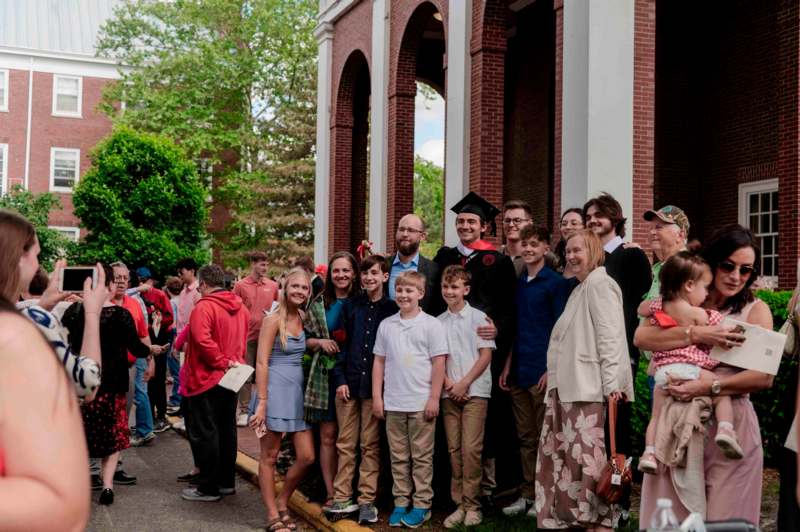 a group of people posing for a photo
