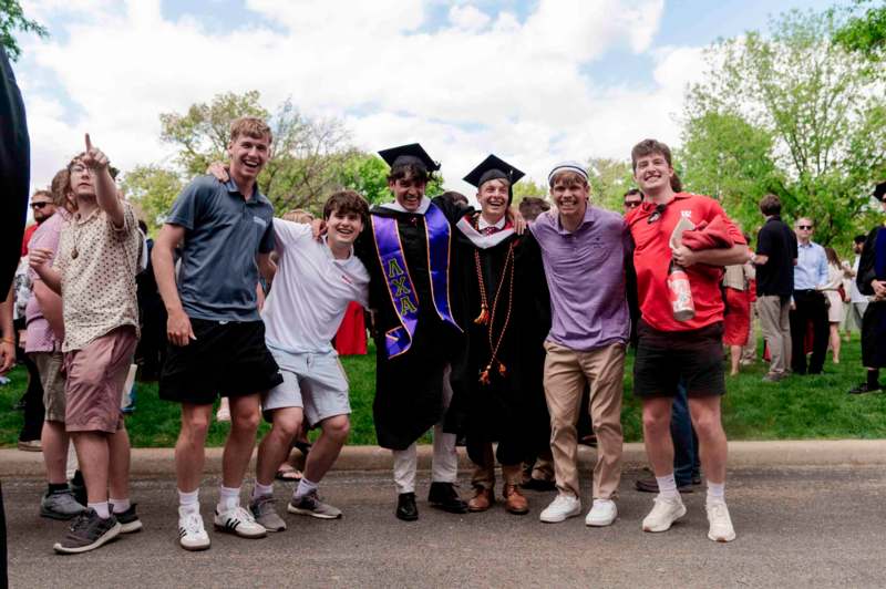 a group of people posing for a photo