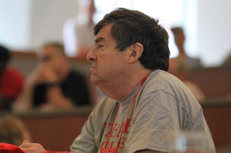a man sitting at a table