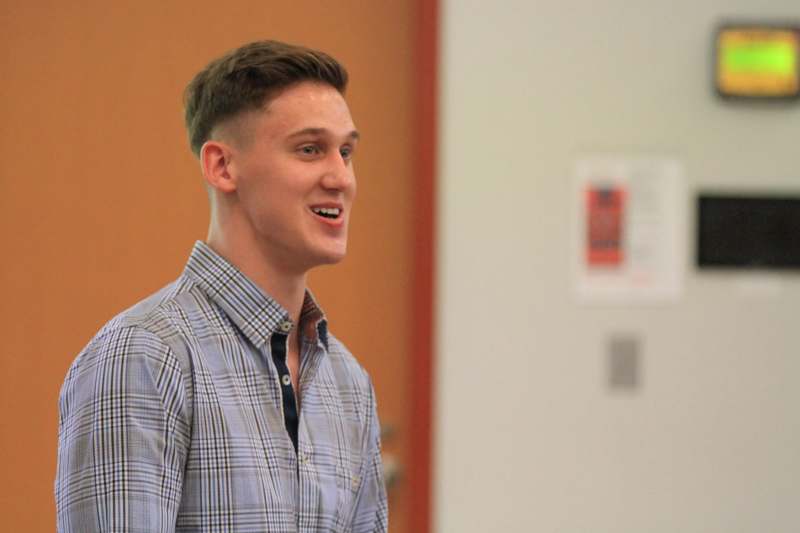 a man in a plaid shirt