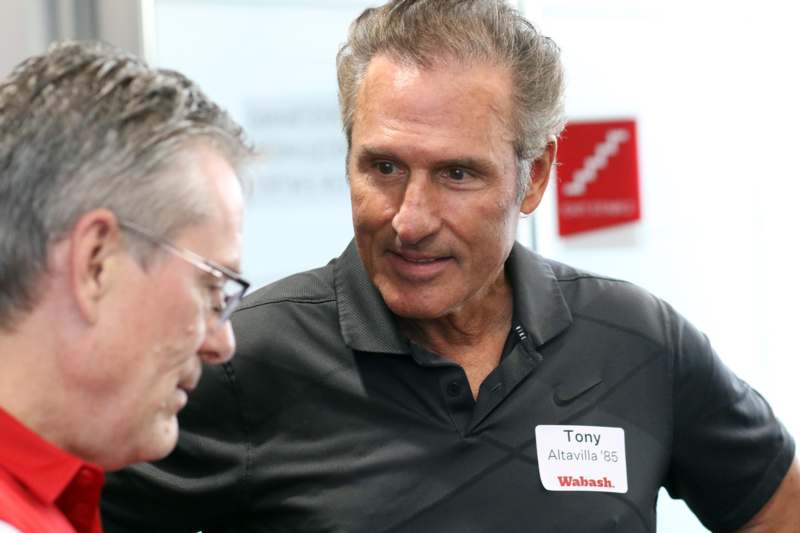 a man in a black shirt