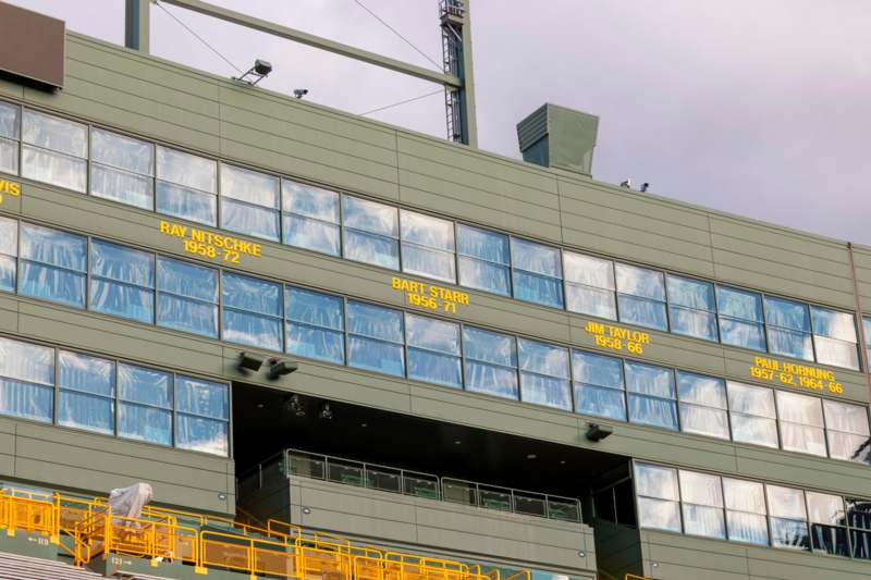 a building with many windows