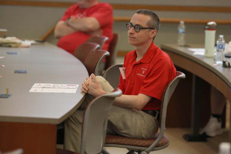 a man sitting at a table