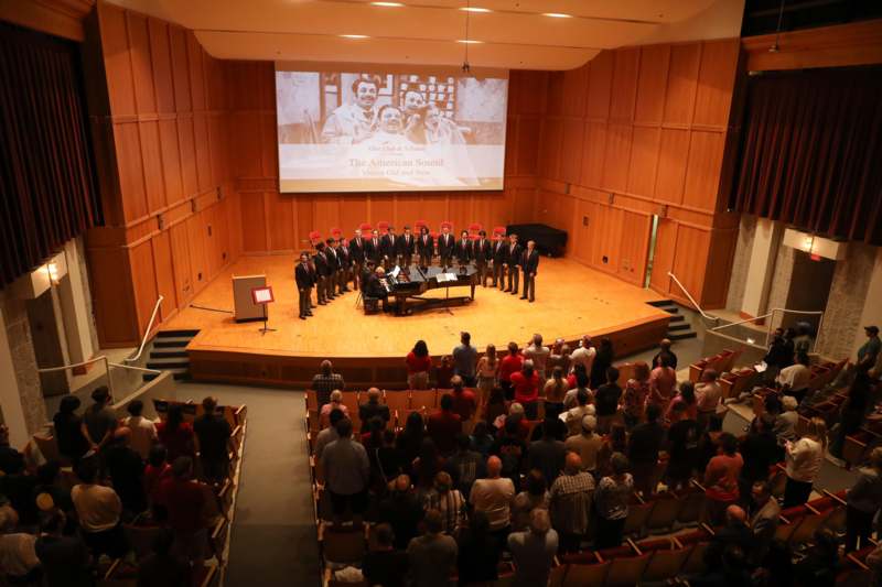 a group of people on a stage