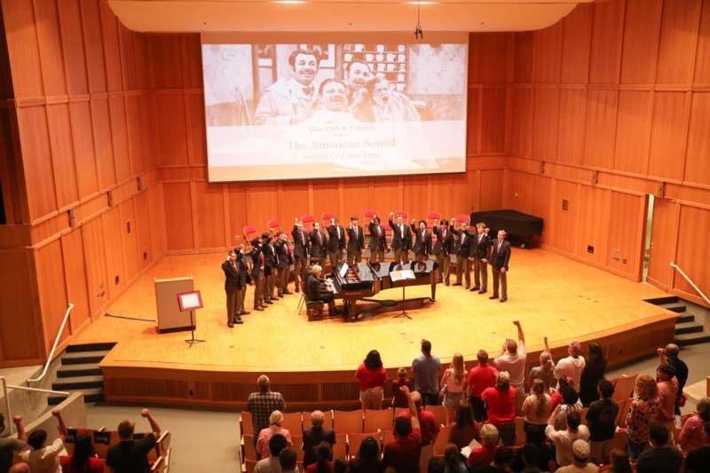 a group of people on a stage
