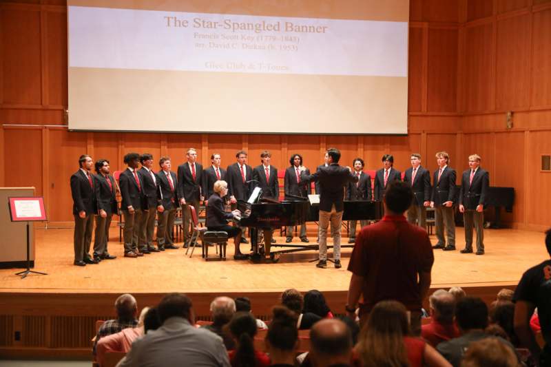 a group of people on a stage