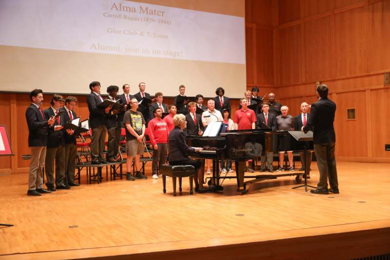 a group of people on a stage
