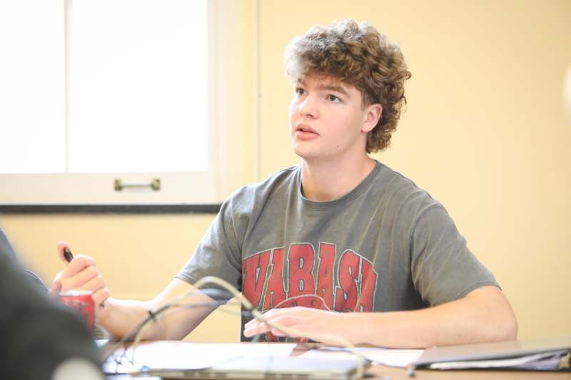 a man sitting at a table