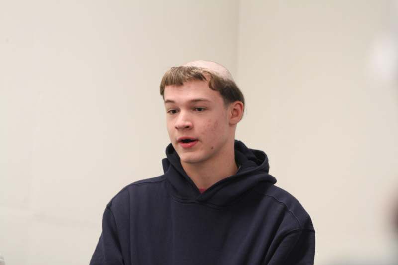 a man with a bald head