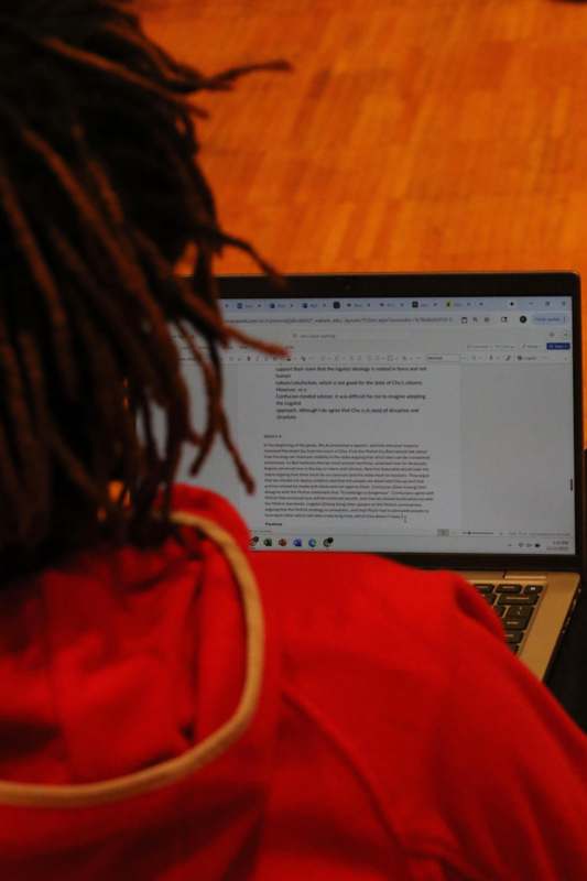 a person using a laptop