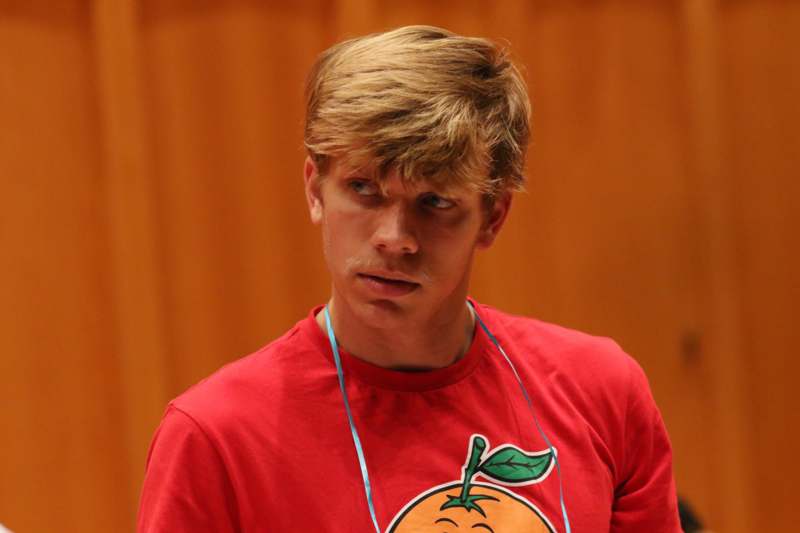 a man looking to the side