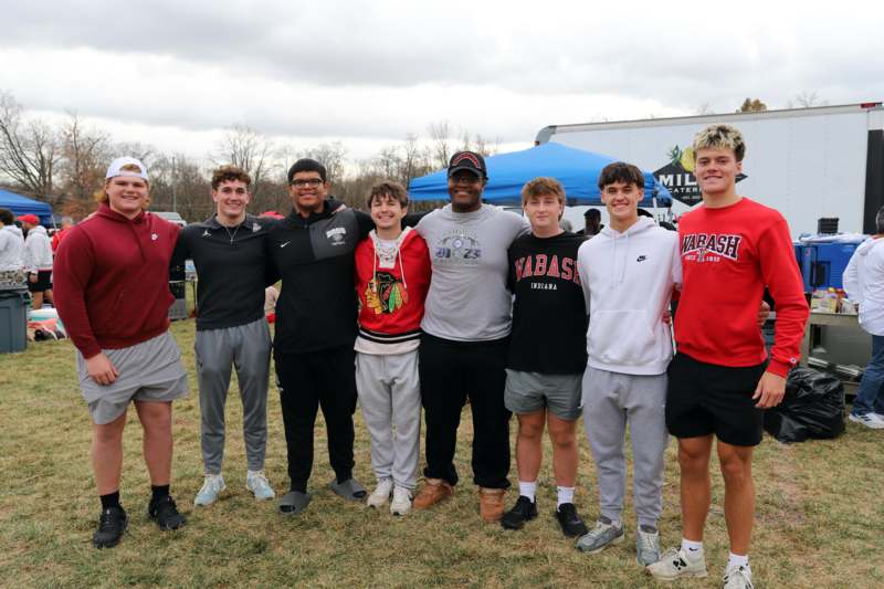 a group of people posing for a photo