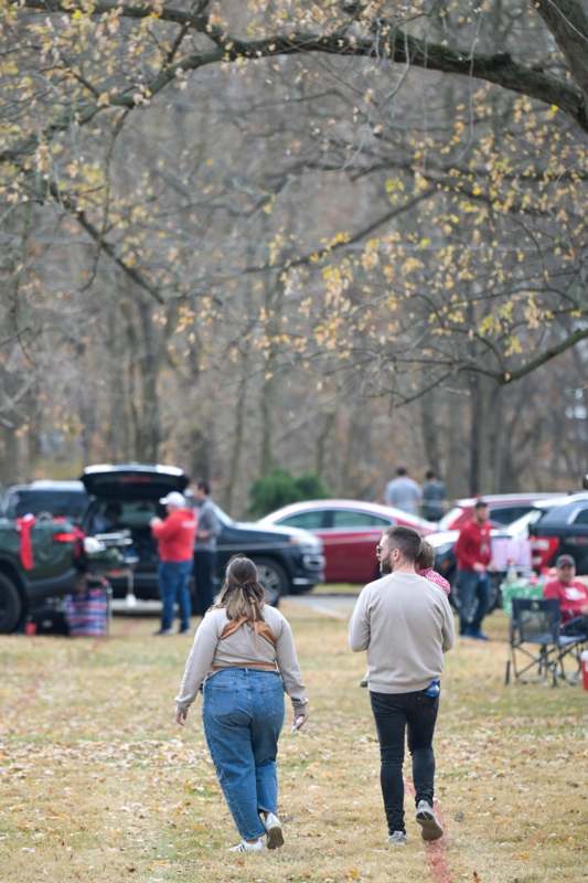 a group of people at a picnic
