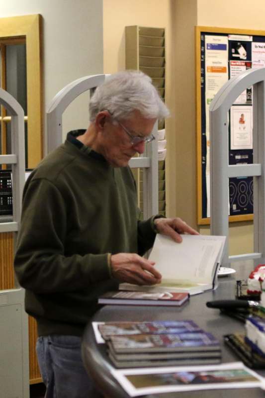 a man reading a book