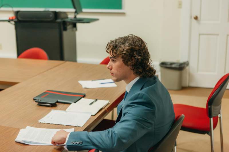 a man sitting at a table