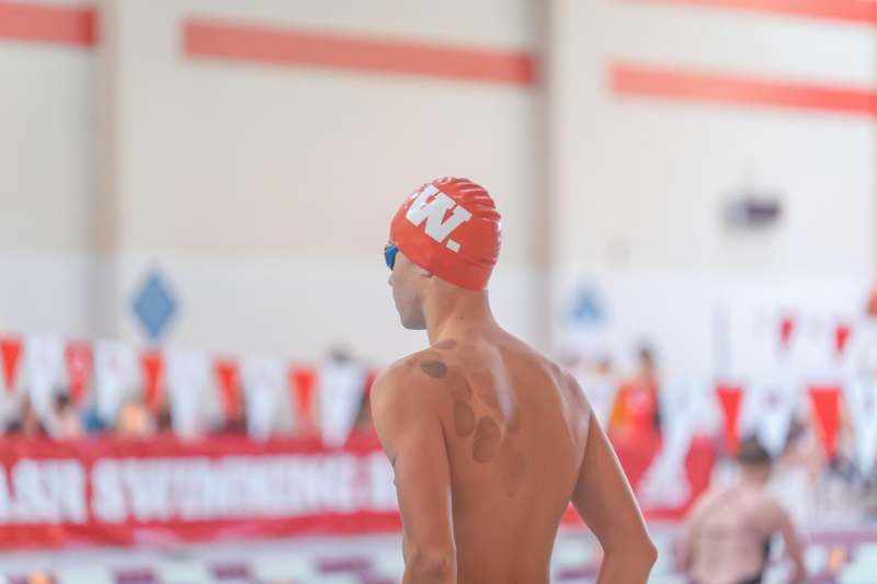 a man in a swim cap