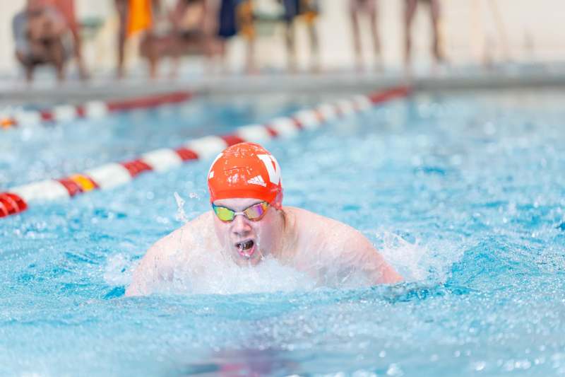 a man in a swimming pool