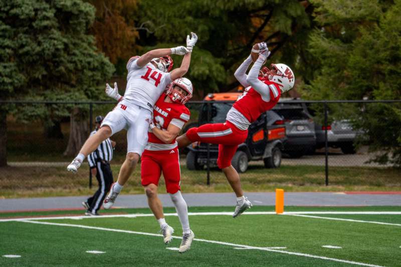 a group of football players on a field