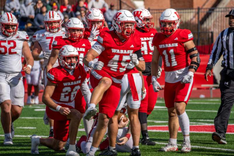 a group of football players on a field