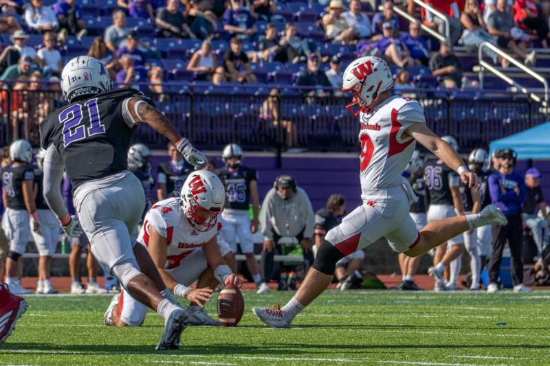 a group of football players on a field