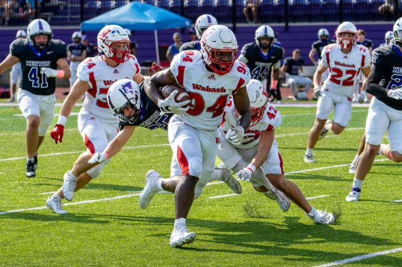 a football players running on a field
