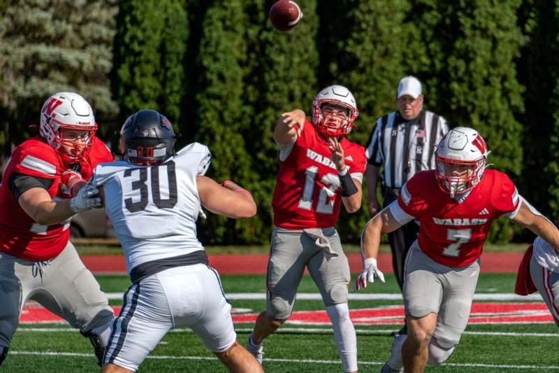 a group of football players on a field