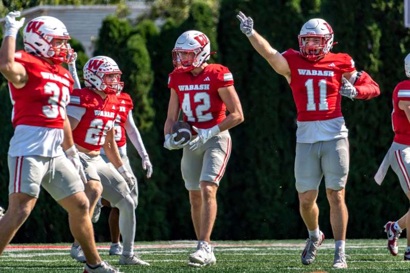 a group of football players on a field