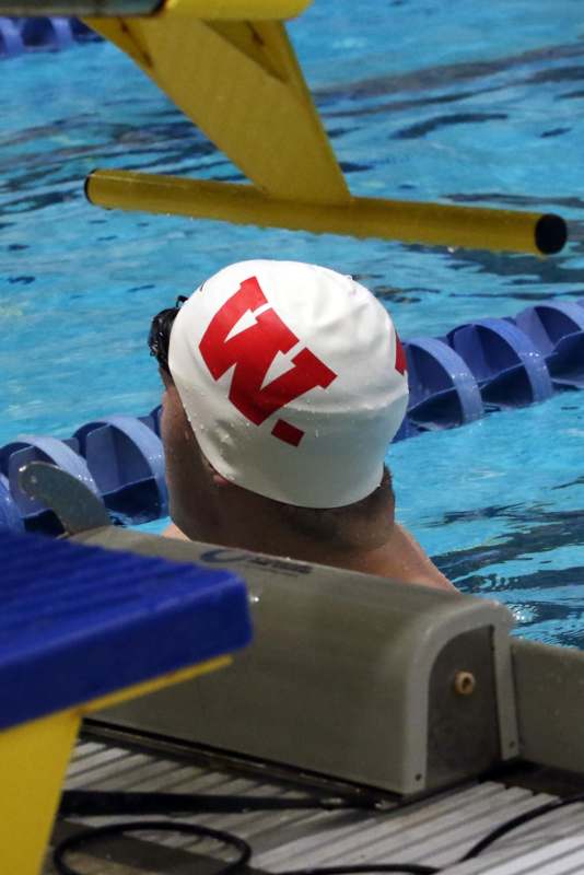 a person in a swimming pool