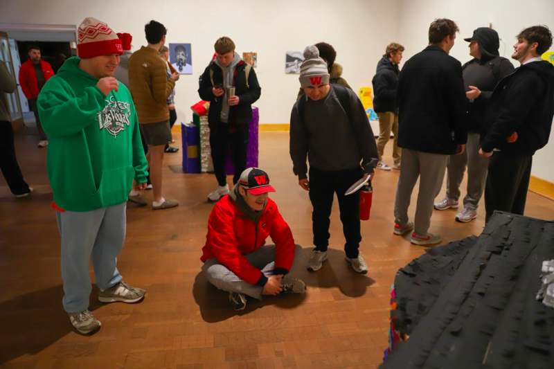 a group of people in a room