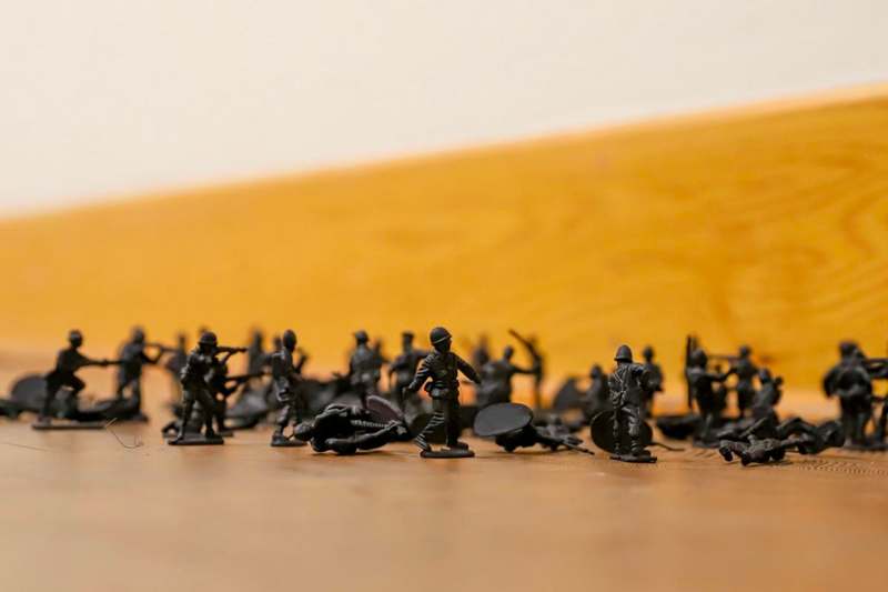 a group of toy soldiers