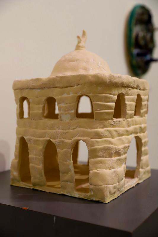 a clay model of a building