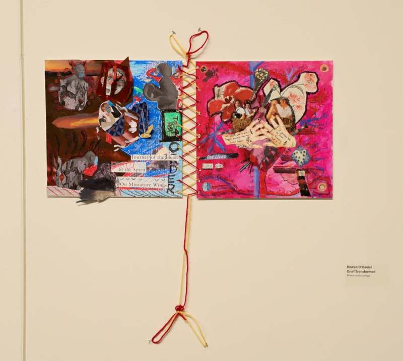 a piece of art on a wall