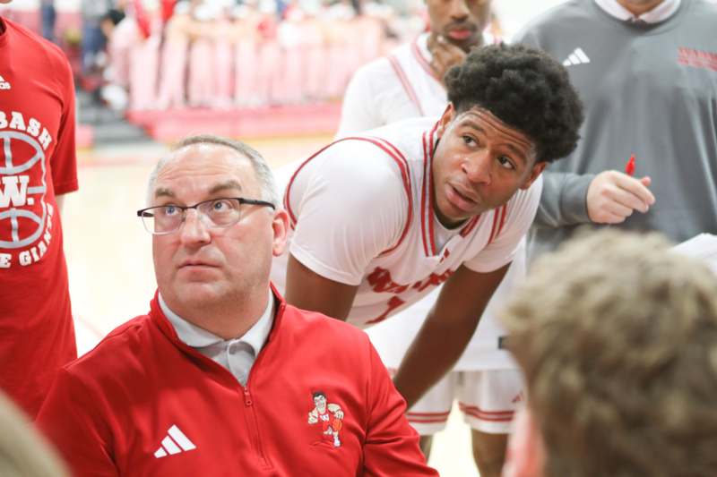 a man in a red shirt