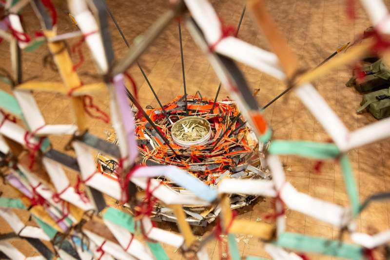 a close up of a basket