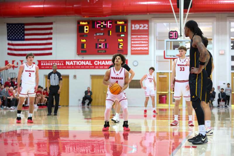 a group of people in a gym