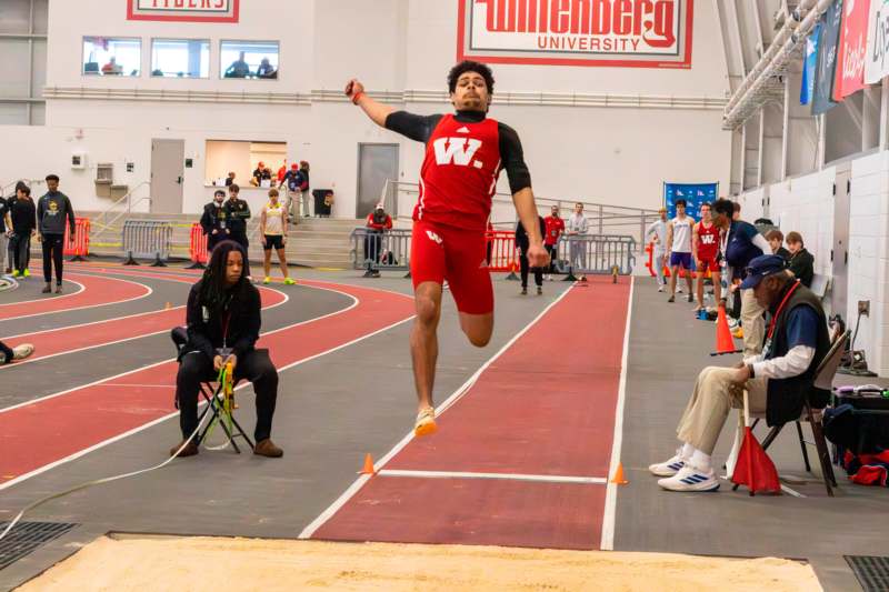 a man jumping in the air