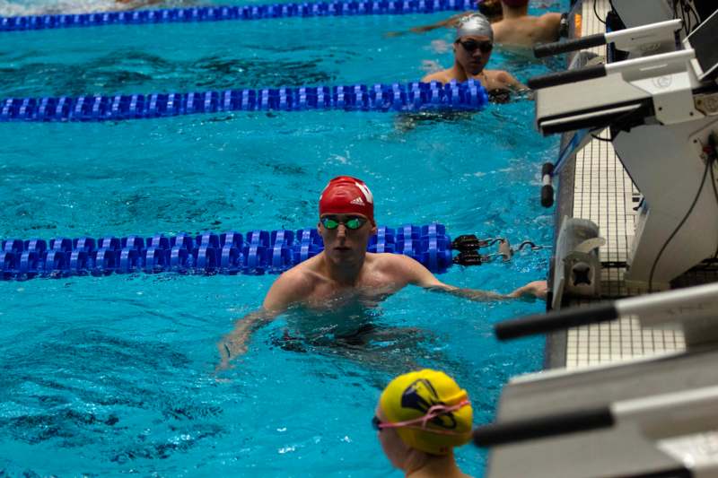 a group of people in a pool