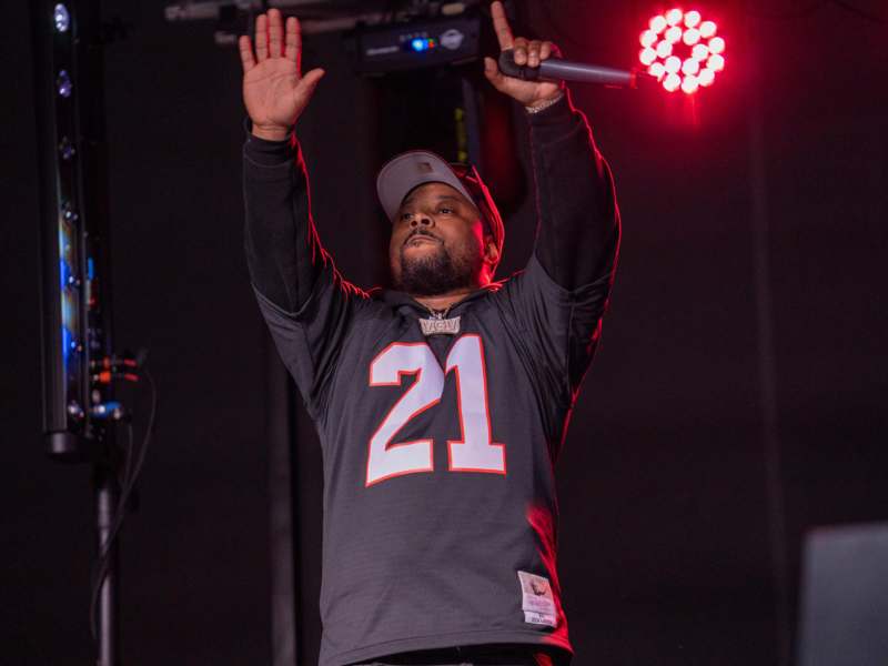 a man holding a microphone