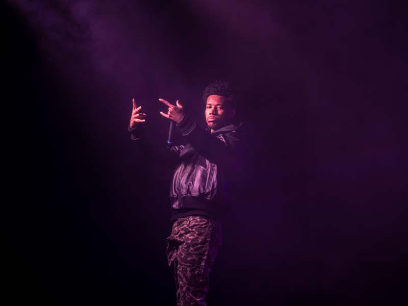 a man holding a microphone