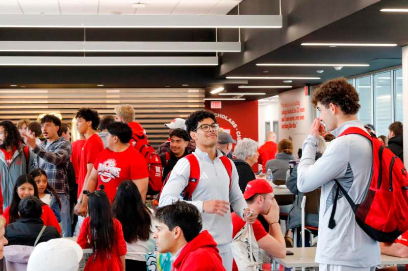 a group of people in a room