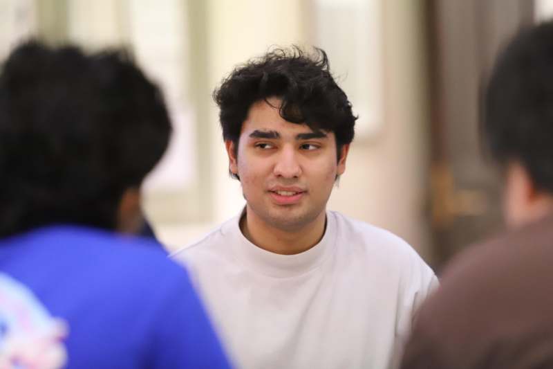 a man in a white shirt