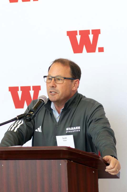 a man speaking into a microphone
