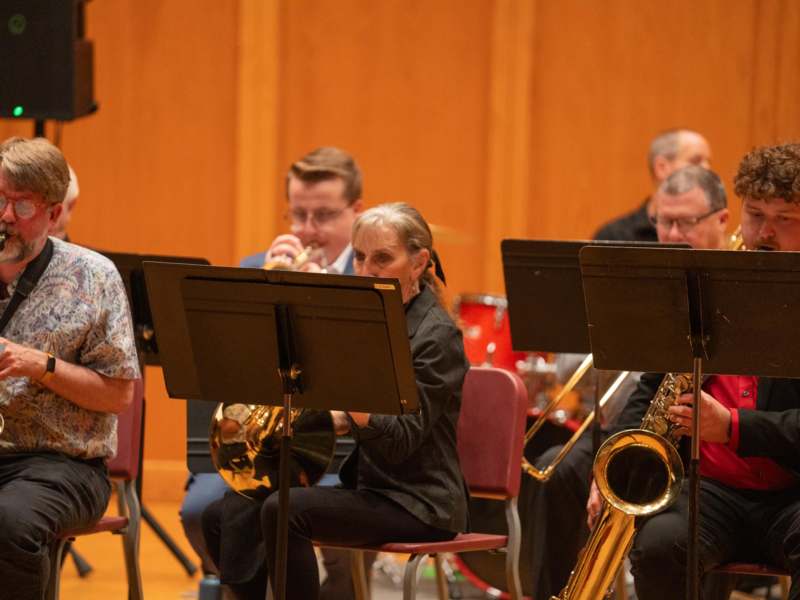 a group of people playing instruments