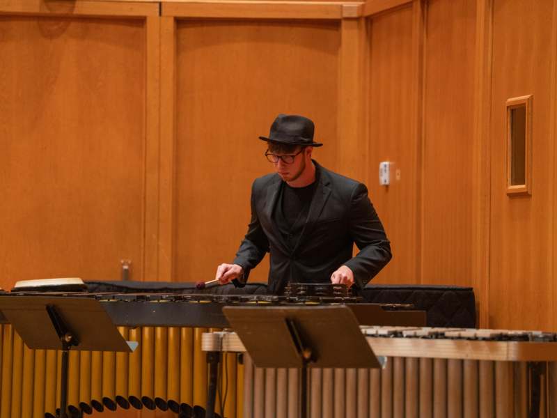 a man playing a musical instrument