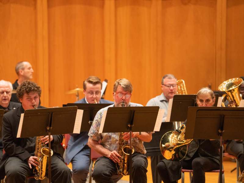 a group of people playing instruments
